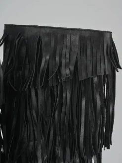 Stivali tacco 2cm pelle nero