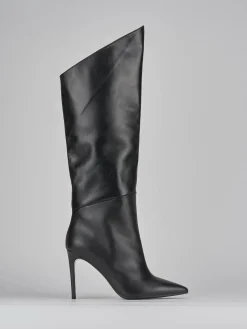 Stivali tacco 11cm pelle nero