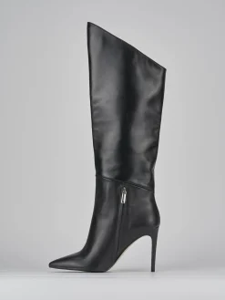 Stivali tacco 11cm pelle nero