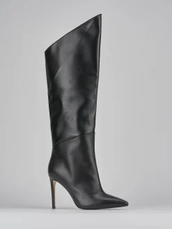 Stivali tacco 11cm pelle nero