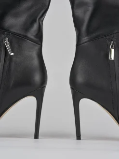 Stivali tacco 11cm pelle nero