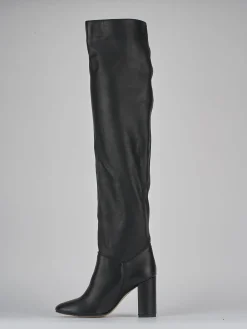 Stivali tacco 8cm pelle nero