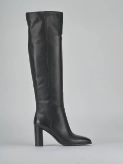 Stivali tacco 9cm pelle nero