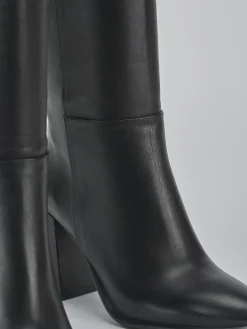 Stivali tacco 9cm pelle nero