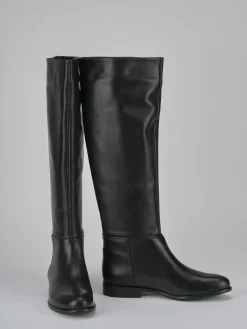 Stivali tacco 2cm pelle nero