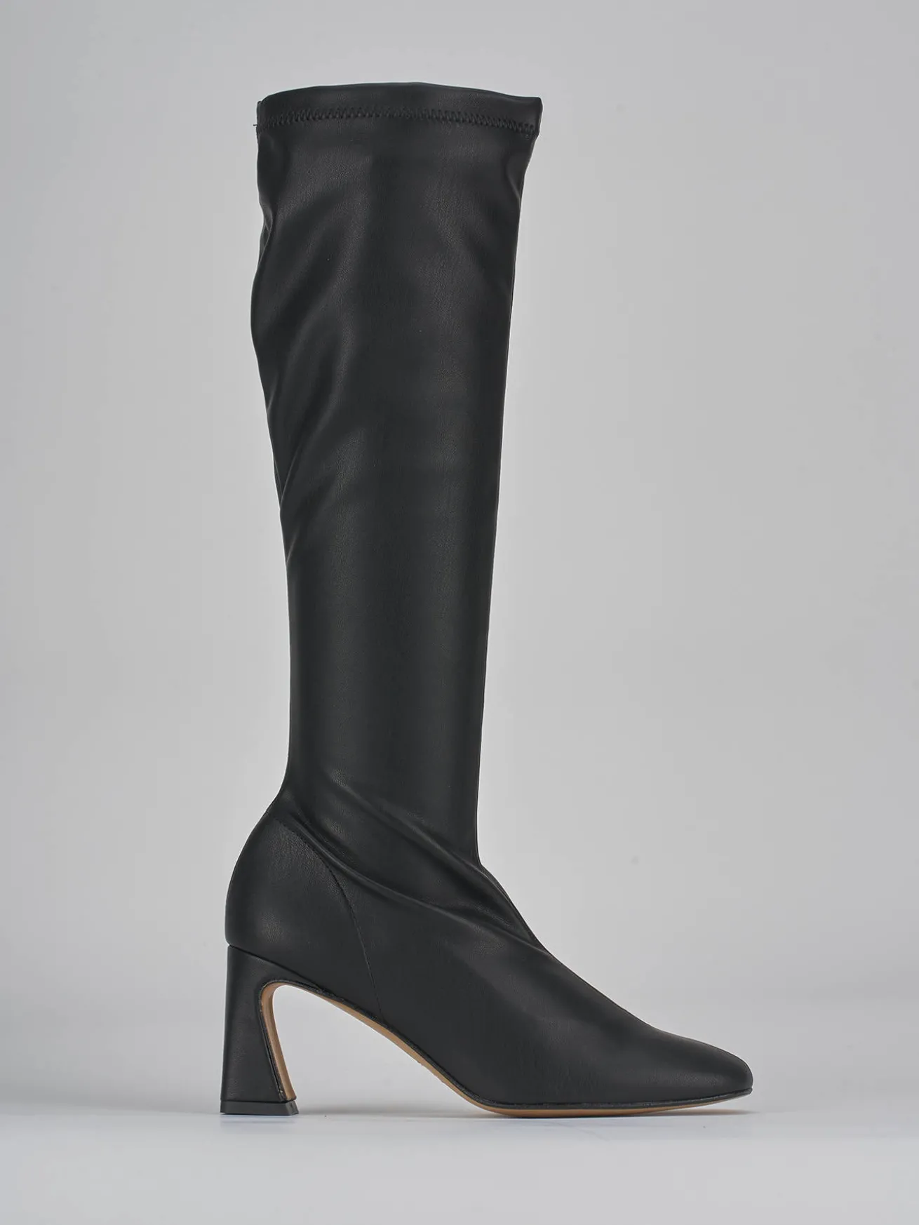 Stivali tacco 9cm pelle nero