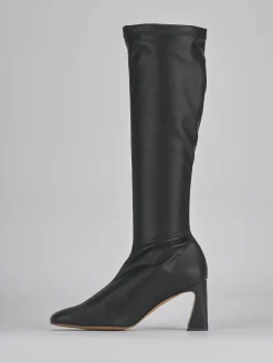 Stivali tacco 9cm pelle nero