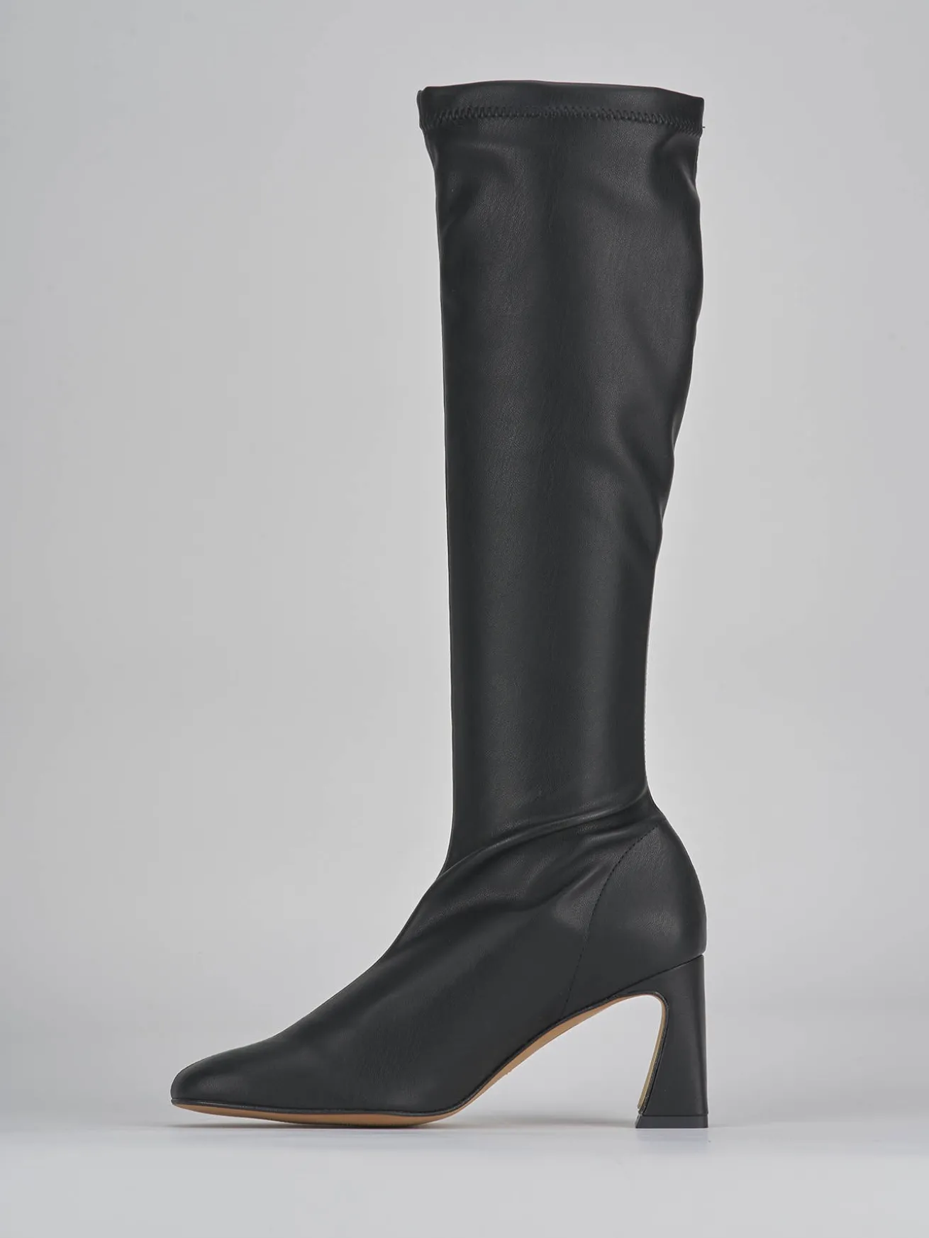 Stivali tacco 9cm pelle nero