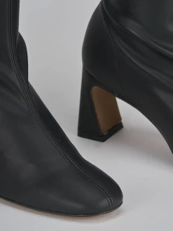 Stivali tacco 9cm pelle nero