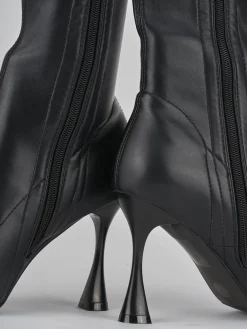 Stivali tacco 8cm pelle nero