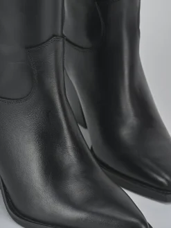 Stivali tacco 8cm pelle nero