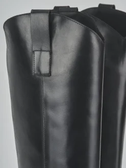 Stivali tacco 8cm pelle nero