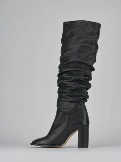 Stivali tacco 9cm pelle nero