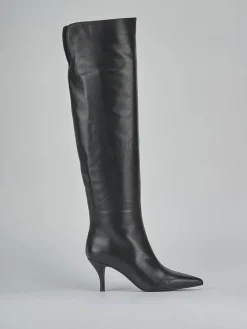 Stivali tacco 7cm pelle nero