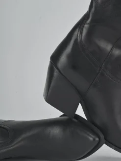 Stivali tacco 6cm pelle nero