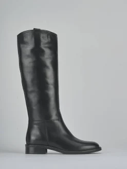 Stivali tacco 3cm pelle nero