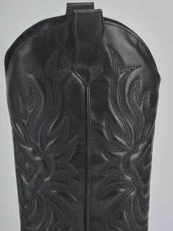 Stivali tacco 4cm pelle nero