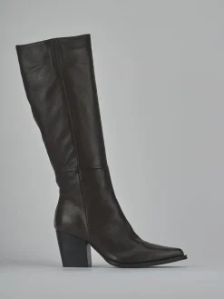 Stivali tacco 8cm pelle nero