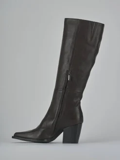 Stivali tacco 8cm pelle nero