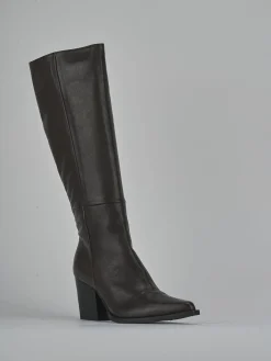 Stivali tacco 8cm pelle nero