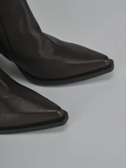 Stivali tacco 8cm pelle nero