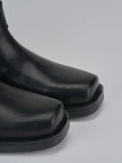 Stivali tacco 4cm pelle nero