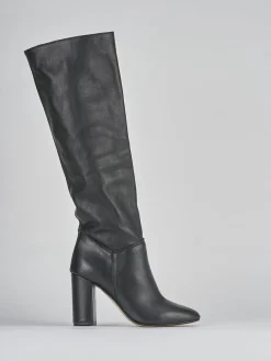 Stivali tacco 9cm pelle nero