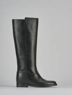 Stivali tacco 2cm pelle nero