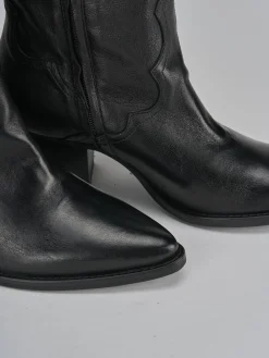 Stivali tacco 7cm pelle nero