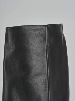 Stivali tacco 5cm pelle nero