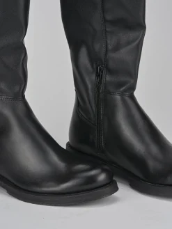 Stivali tacco 2cm pelle nero