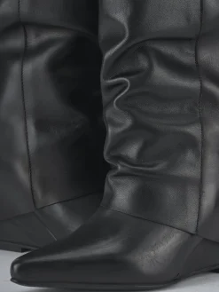 Stivali tacco 4cm pelle nero