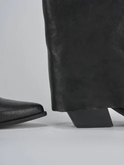 Stivali tacco 6cm pelle nero