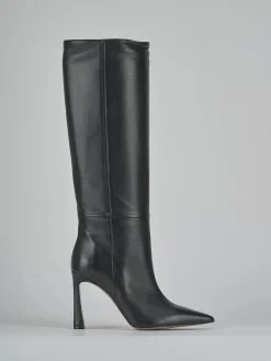 Stivali tacco 9cm pelle nero