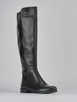 Stivali tacco 2cm pelle nero