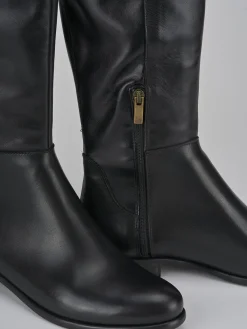 Stivali tacco 2cm pelle nero