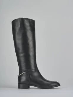 Stivali tacco 3cm pelle nero