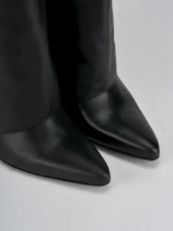 Stivali tacco 5cm pelle nero