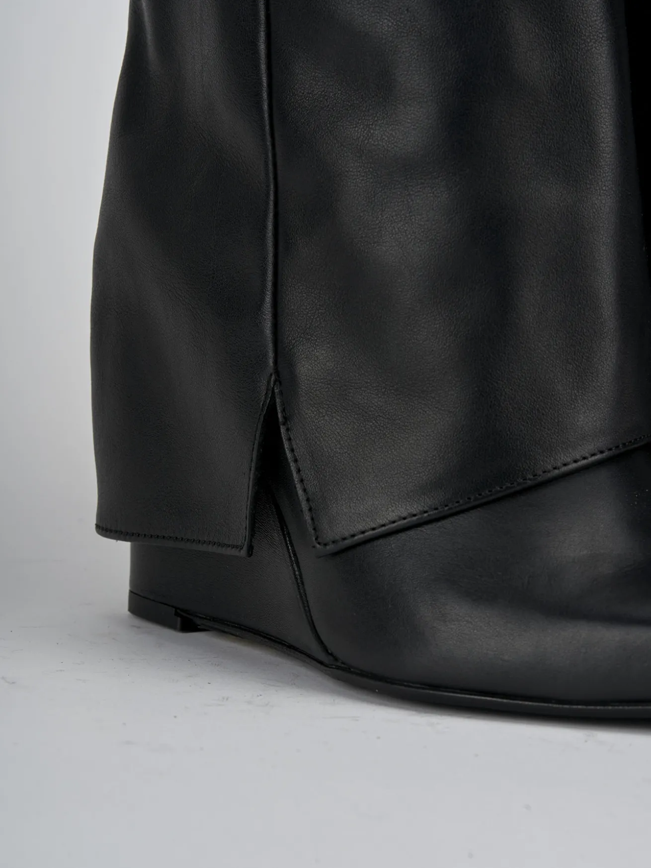 Stivali tacco 5cm pelle nero