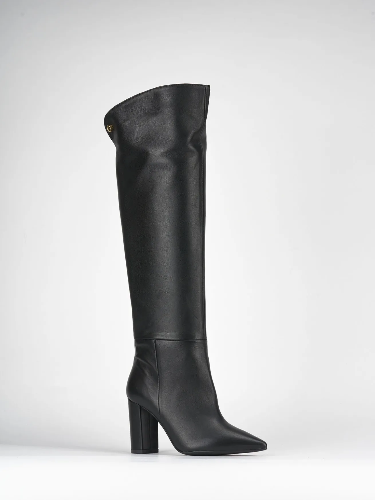 Stivali tacco 9cm pelle nero