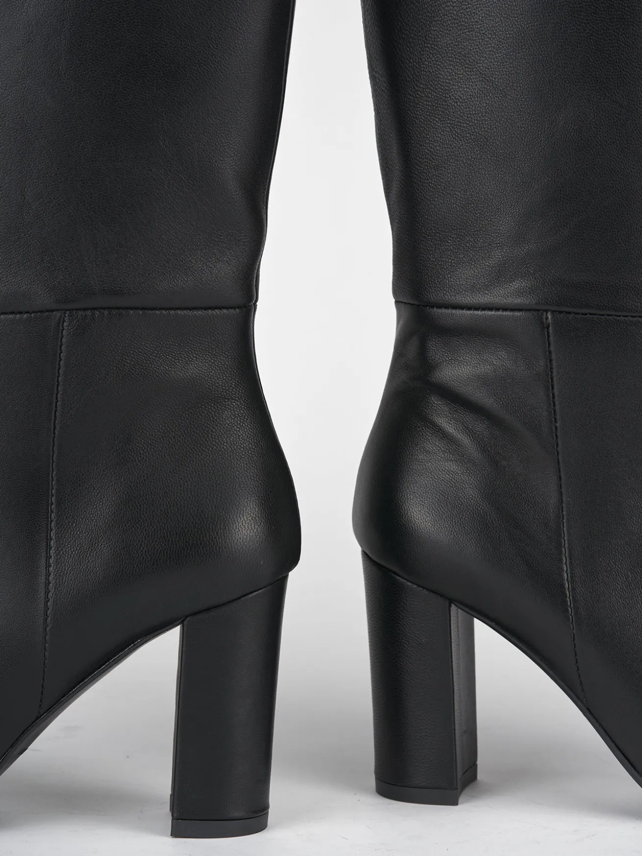 Stivali tacco 9cm pelle nero