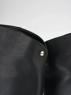 Stivali tacco 9cm pelle nero