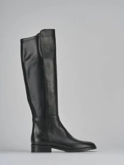 Stivali tacco 2cm pelle nero