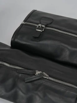 Stivali tacco 2cm pelle nero