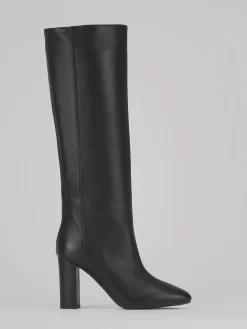 Stivali tacco 9cm pelle nero