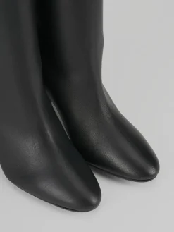 Stivali tacco 9cm pelle nero