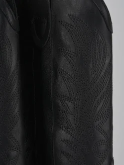 Stivali tacco 4cm pelle nero