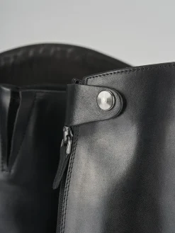 Stivali tacco 2cm pelle nero