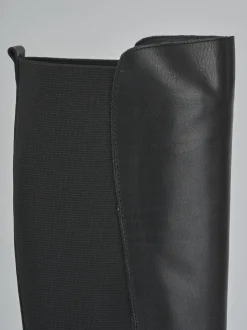 Stivali tacco 3cm pelle nero