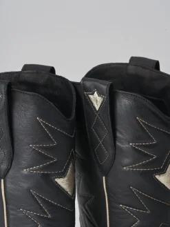 Stivali tacco 4cm pelle nero